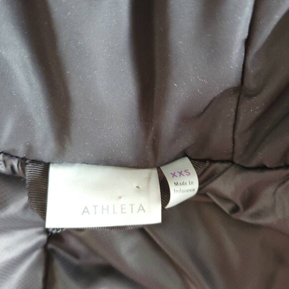 Athleta Primaloft Peak Parka Black Hooded Zippered Pockets Women XXS - Picture 12 of 15